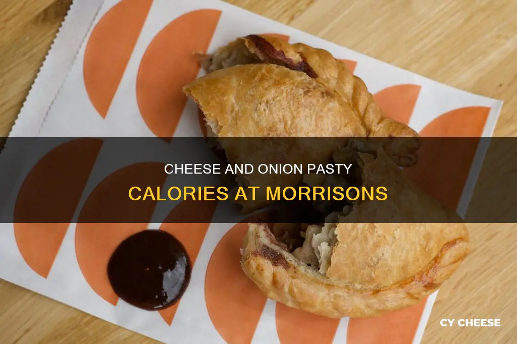 how many calories in a morrisons cheese and onion pasty