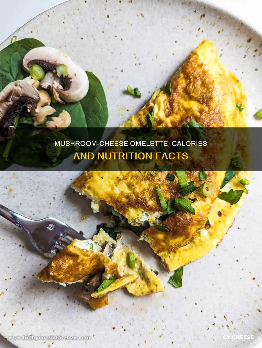 how many calories in a mushroom and cheese omelette