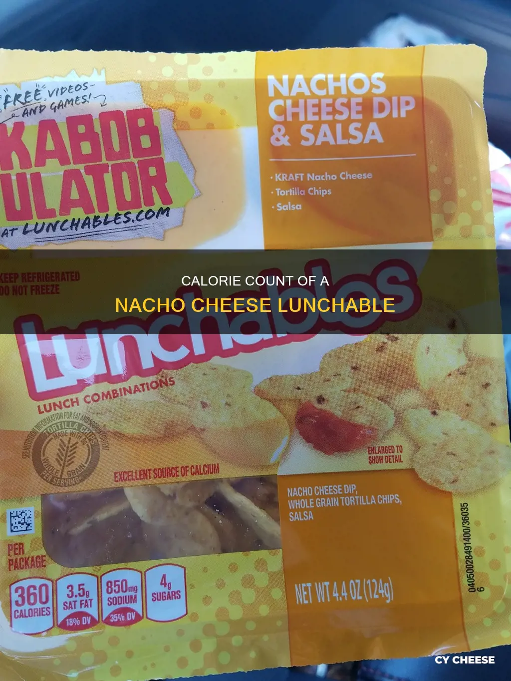how many calories in a nacho cheese lunchable