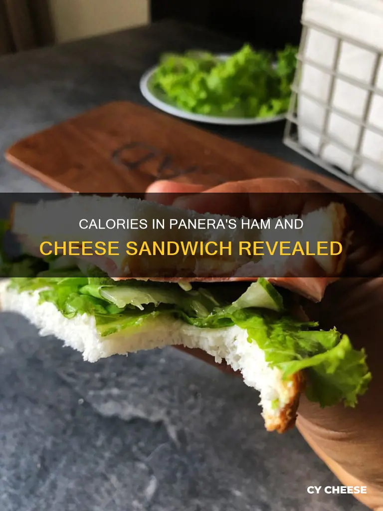 how many calories in a panera ham and cheese sandwich