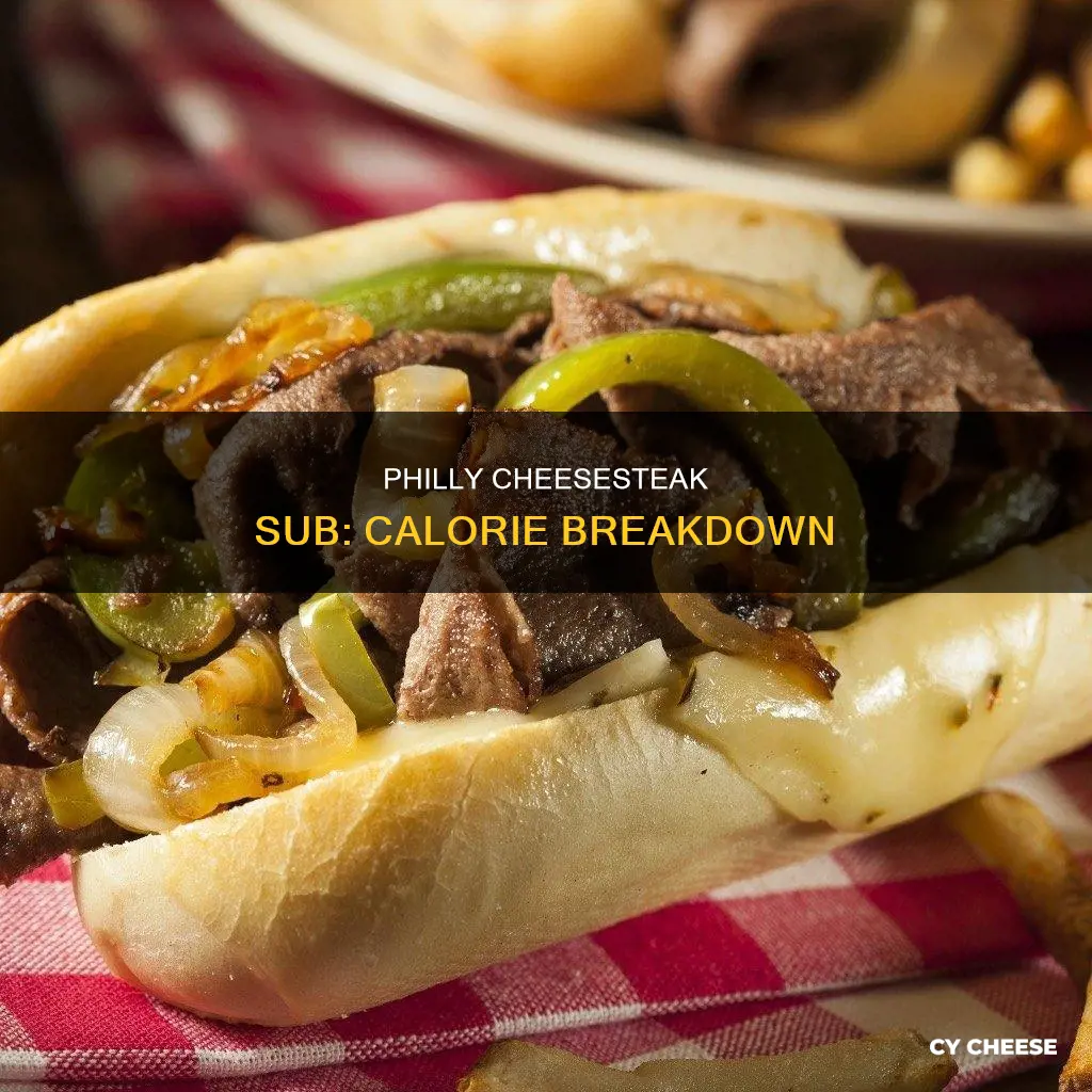 how many calories in a philly cheese steak sub