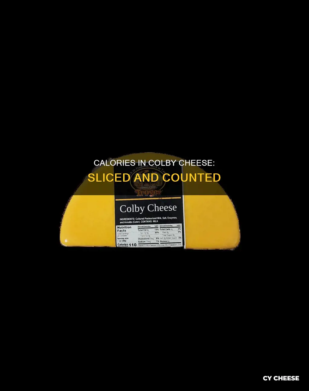 how many calories in a piece of sliced colby cheese