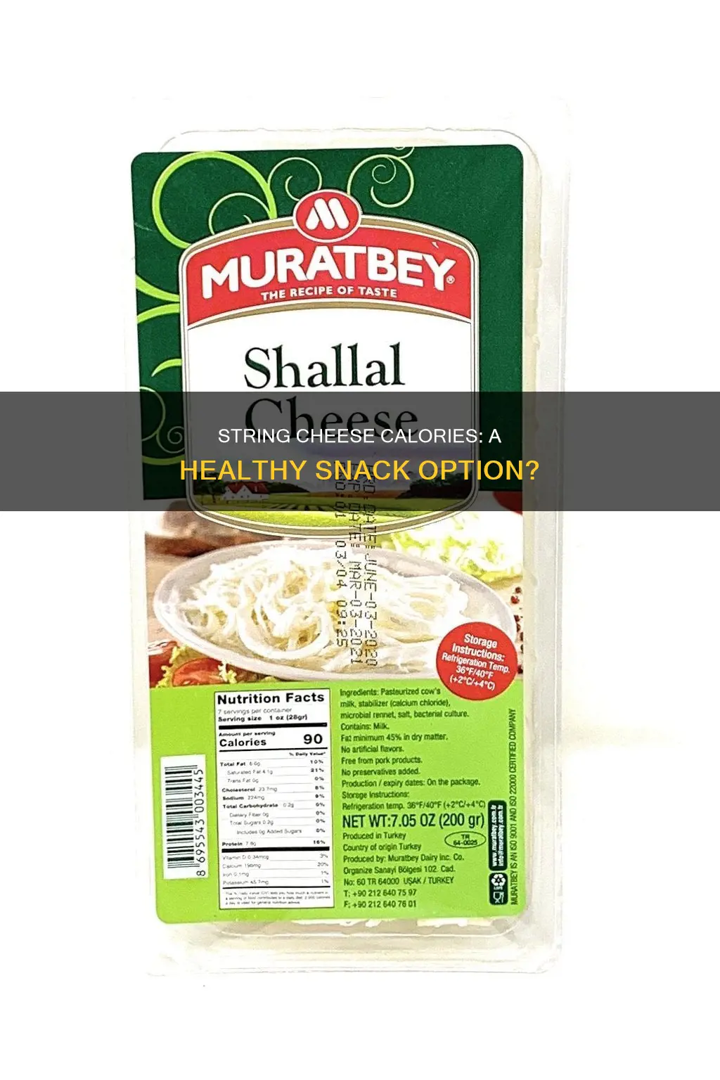 how many calories in a piece of string cheese