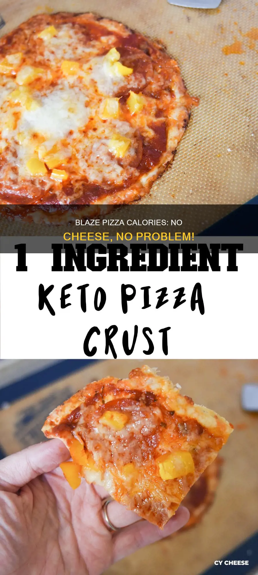 how many calories in a pizza from blaze without cheese