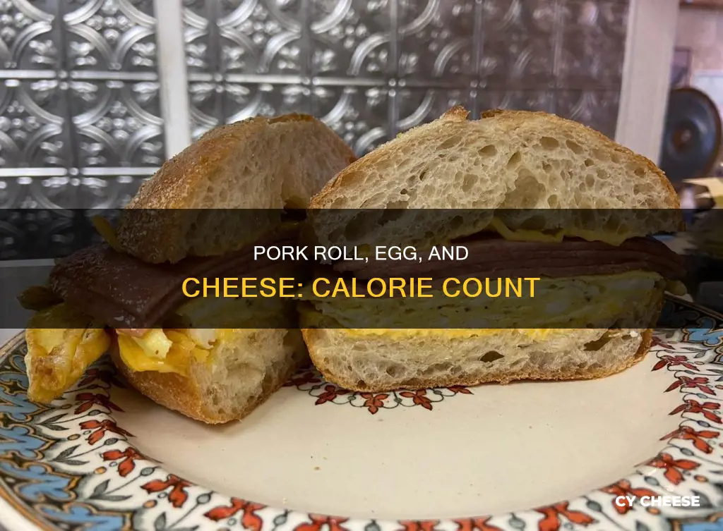 how many calories in a pork roll egg and cheese