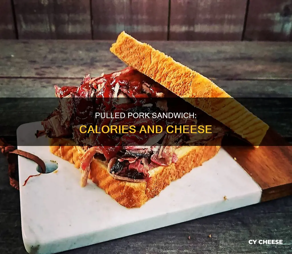 how many calories in a pulled pork sandwich with cheese