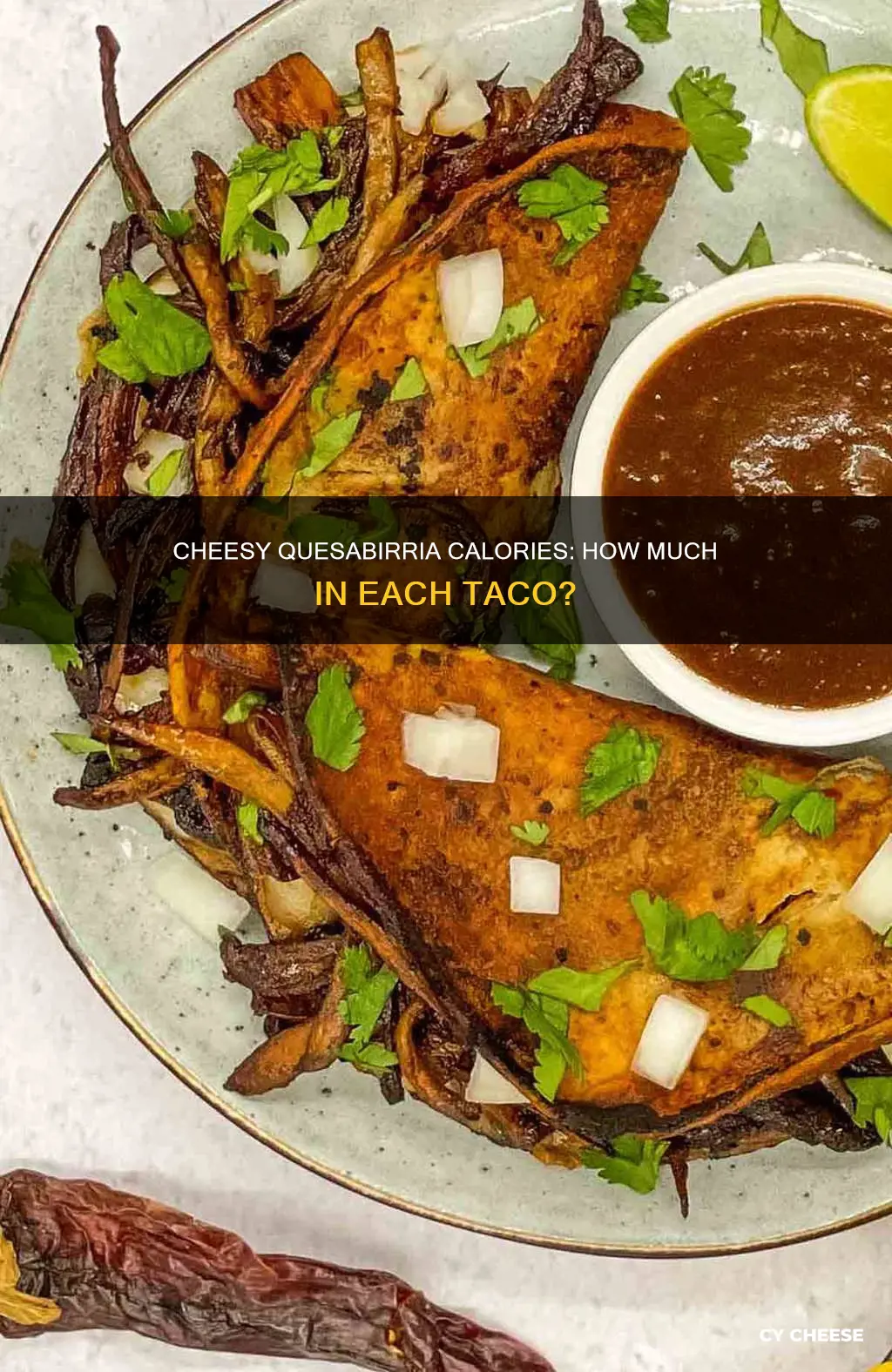 how many calories in a quesabirria taco with cheese