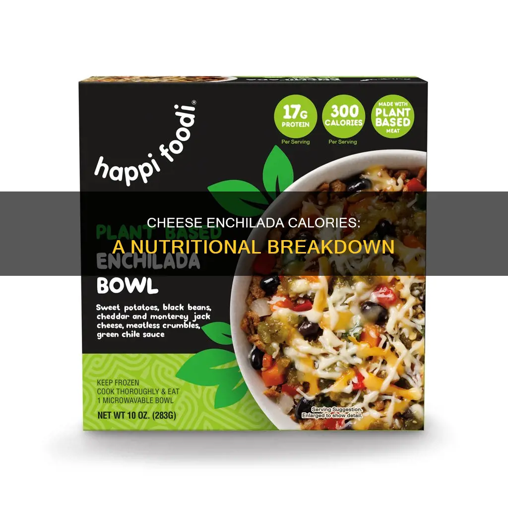 how many calories in a red cheese enchilada