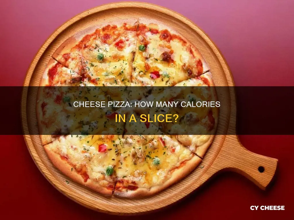 how many calories in a regular slice of cheese pizza