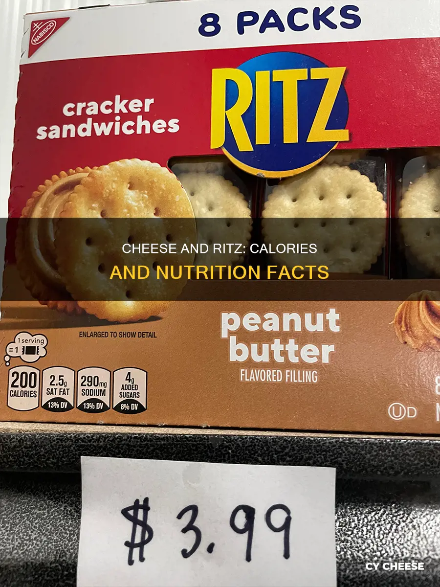 how many calories in a ritz cracker with cheese
