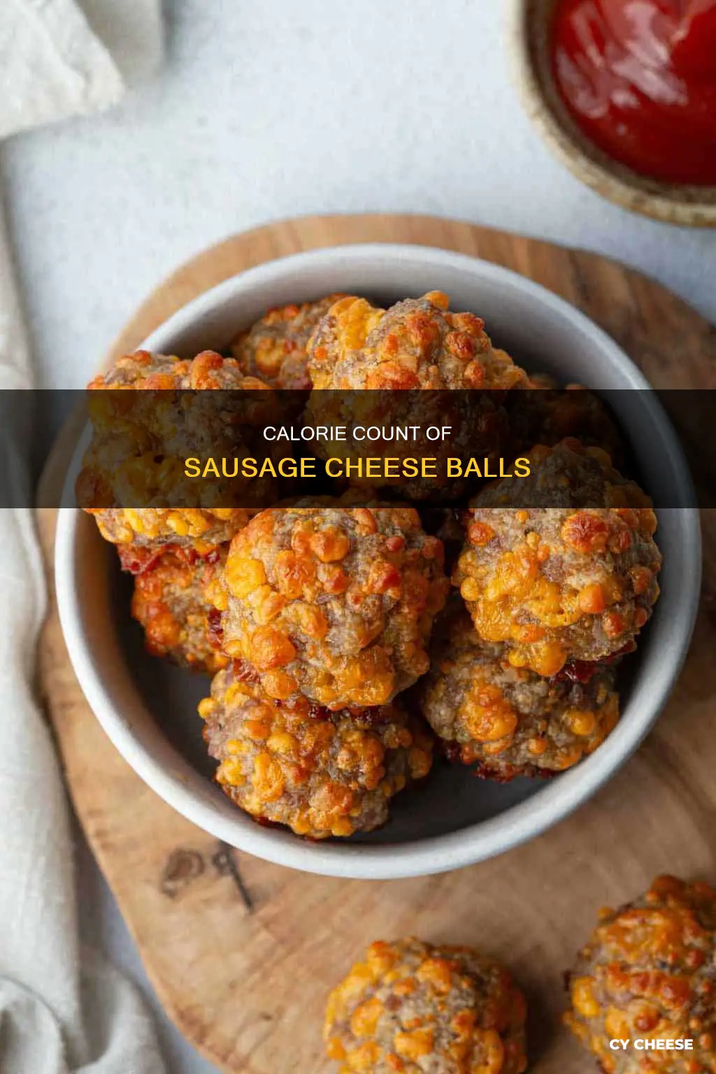 how many calories in a sausage cheese ball