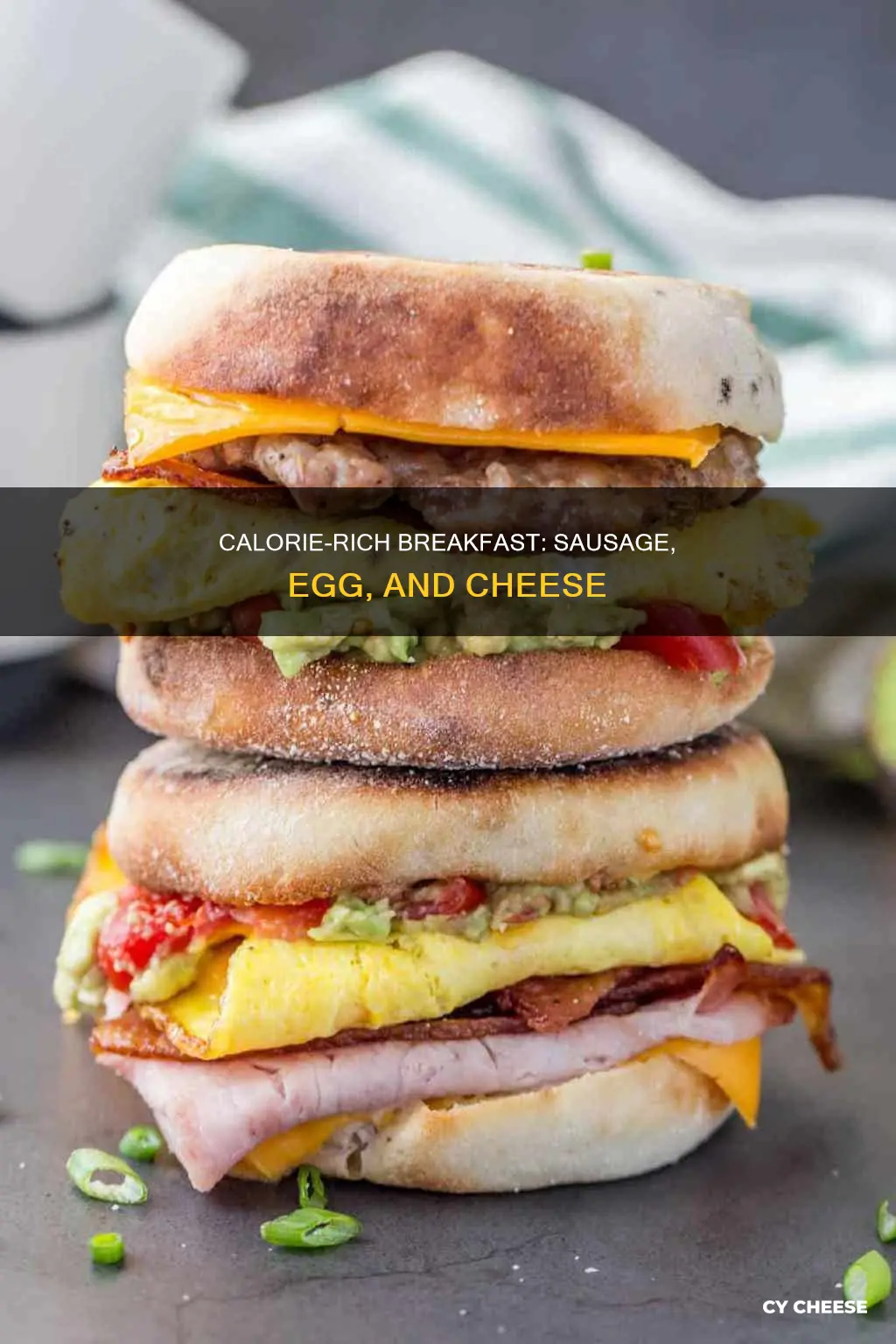 how many calories in a sausage egg and cheese