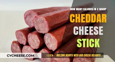 Calorie Count of Sharp Cheddar Cheese Sticks