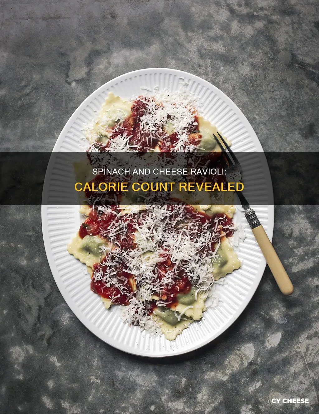 how many calories in a single spinach and cheese ravili