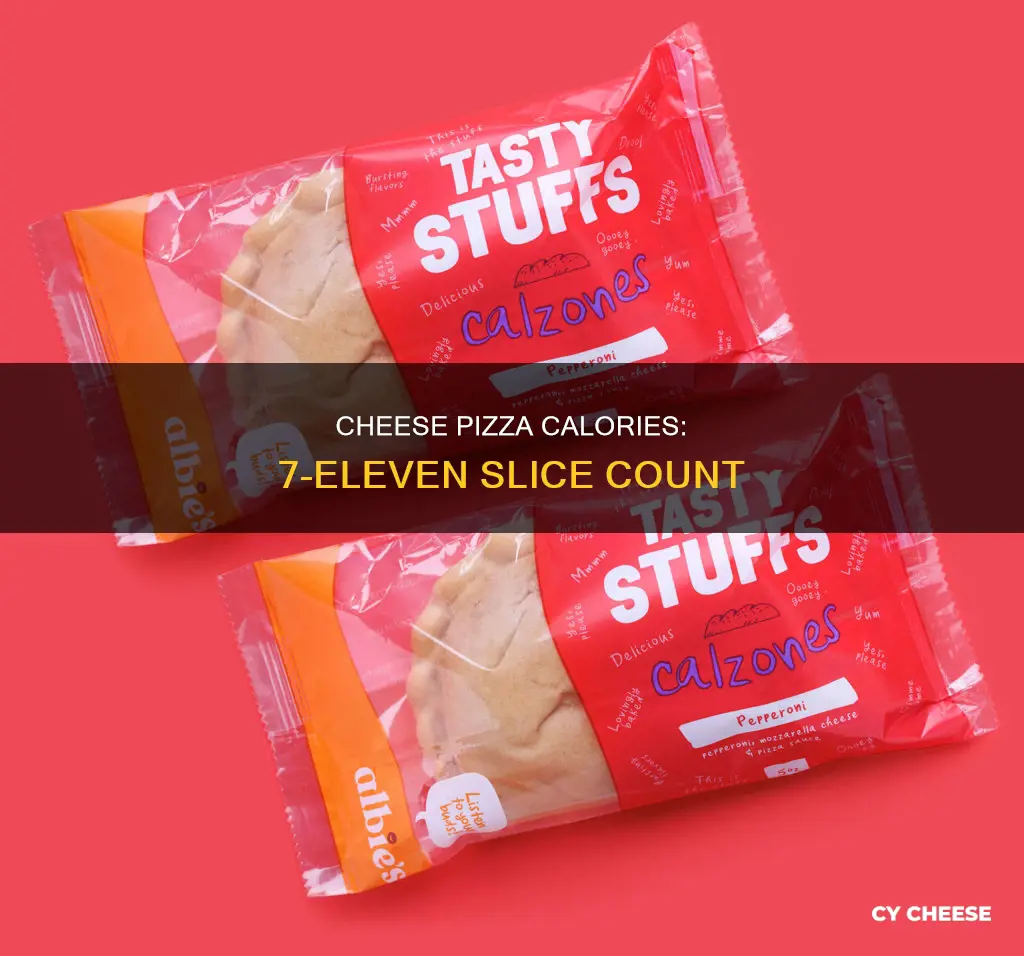 how many calories in a slice of 7-11 cheese pizza