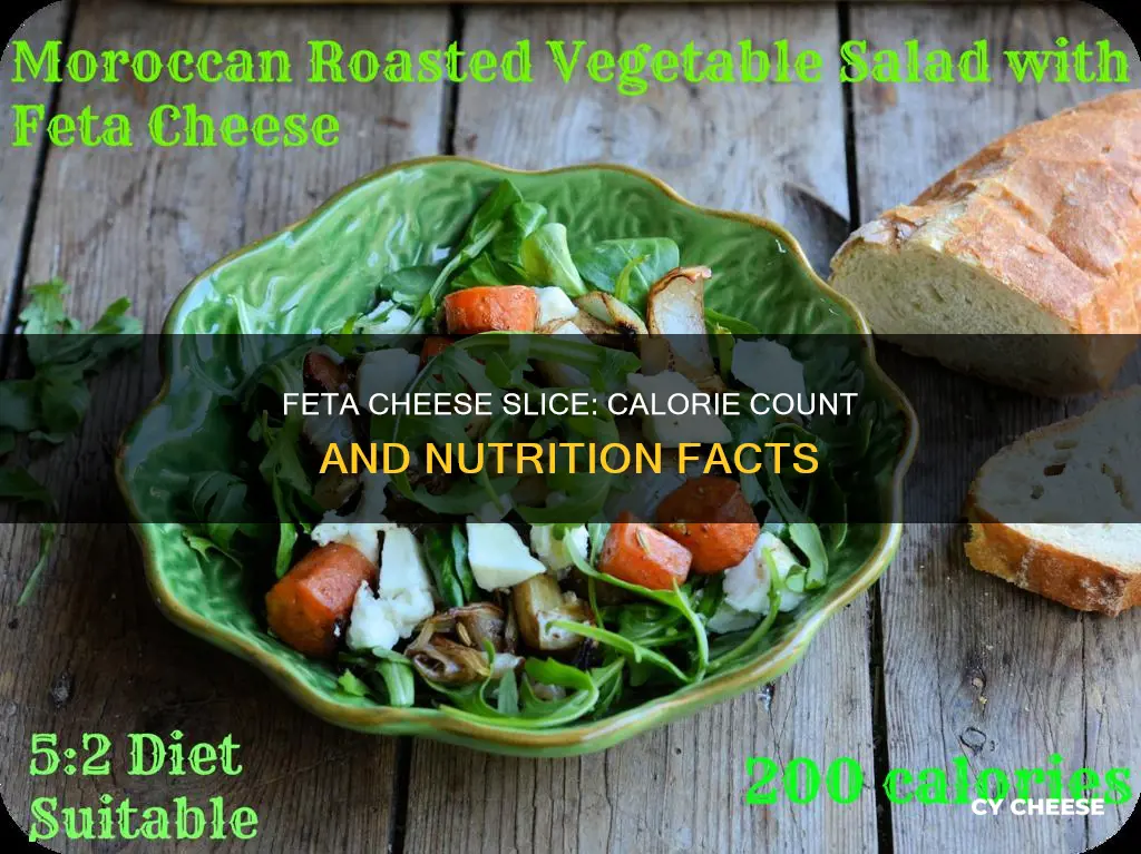 how many calories in a slice of feta cheese