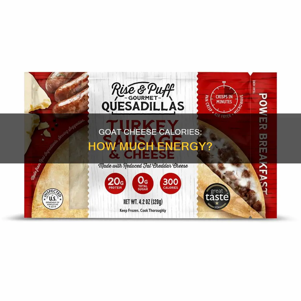 how many calories in a slice of goats cheese