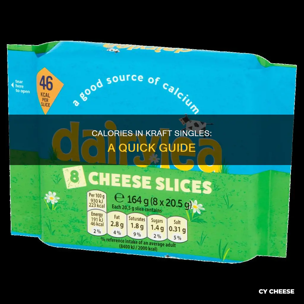 how many calories in a slice of kraft singles cheese
