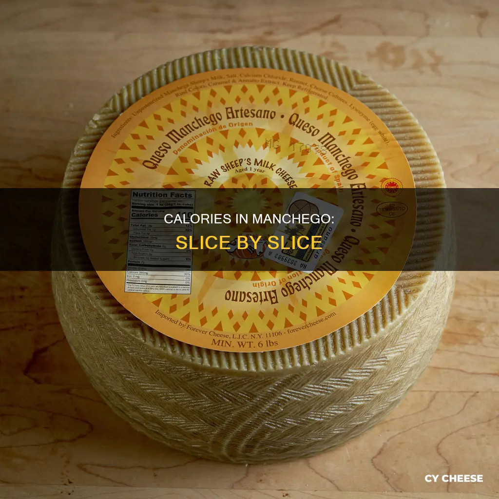 how many calories in a slice of manchego cheese