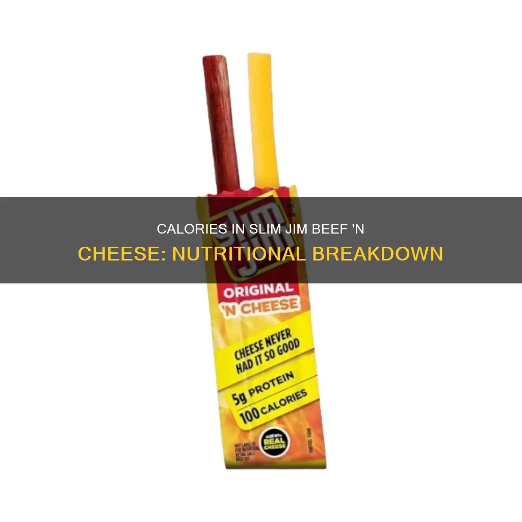 how many calories in a slim jim beef and cheese