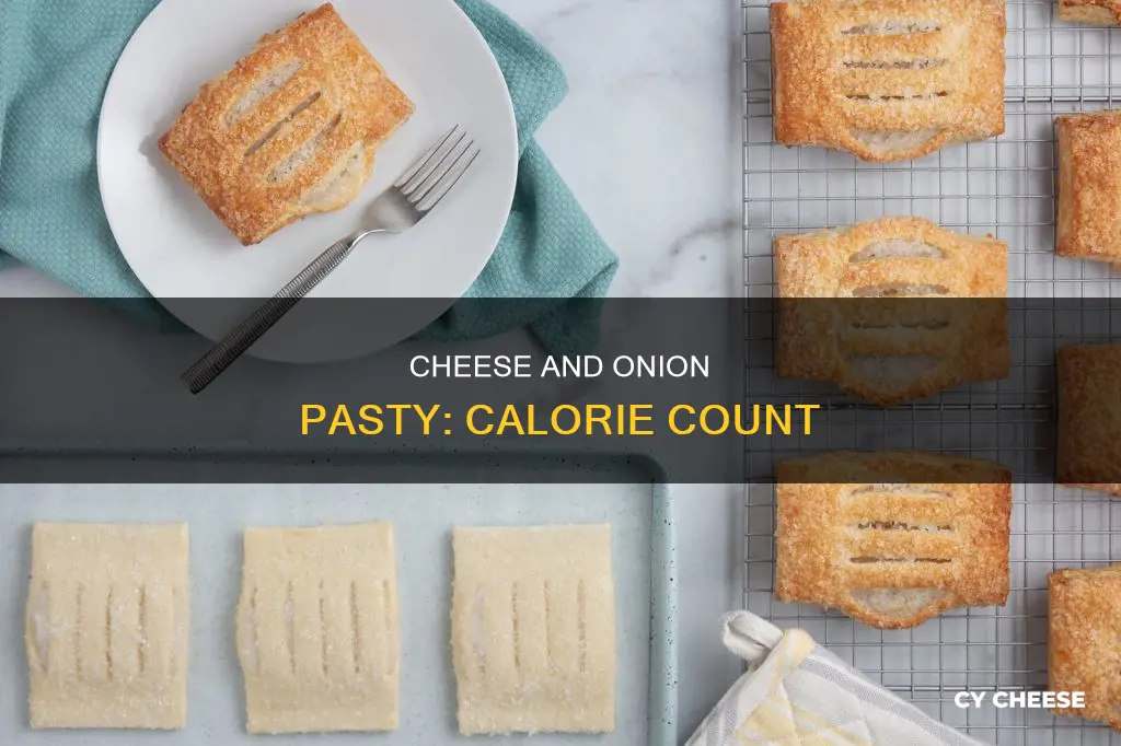 how many calories in a small cheese and onion pasty