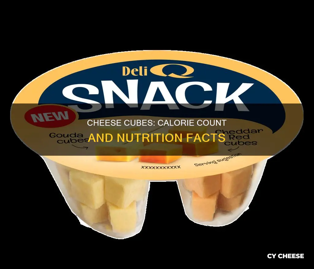 how many calories in a small cube of cheese