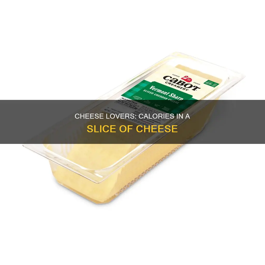 how many calories in a small slice of cheese
