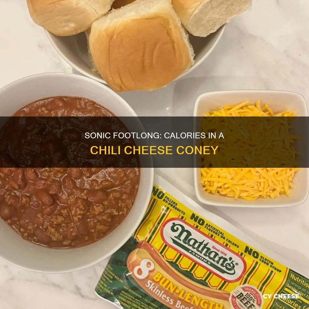 how many calories in a sonic footlong chili cheese coney