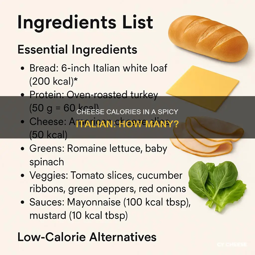 how many calories in a spicy italian with cheese