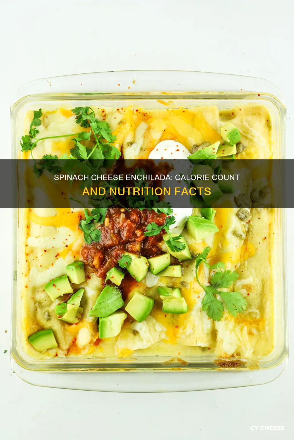 how many calories in a spinach cheese enchilada