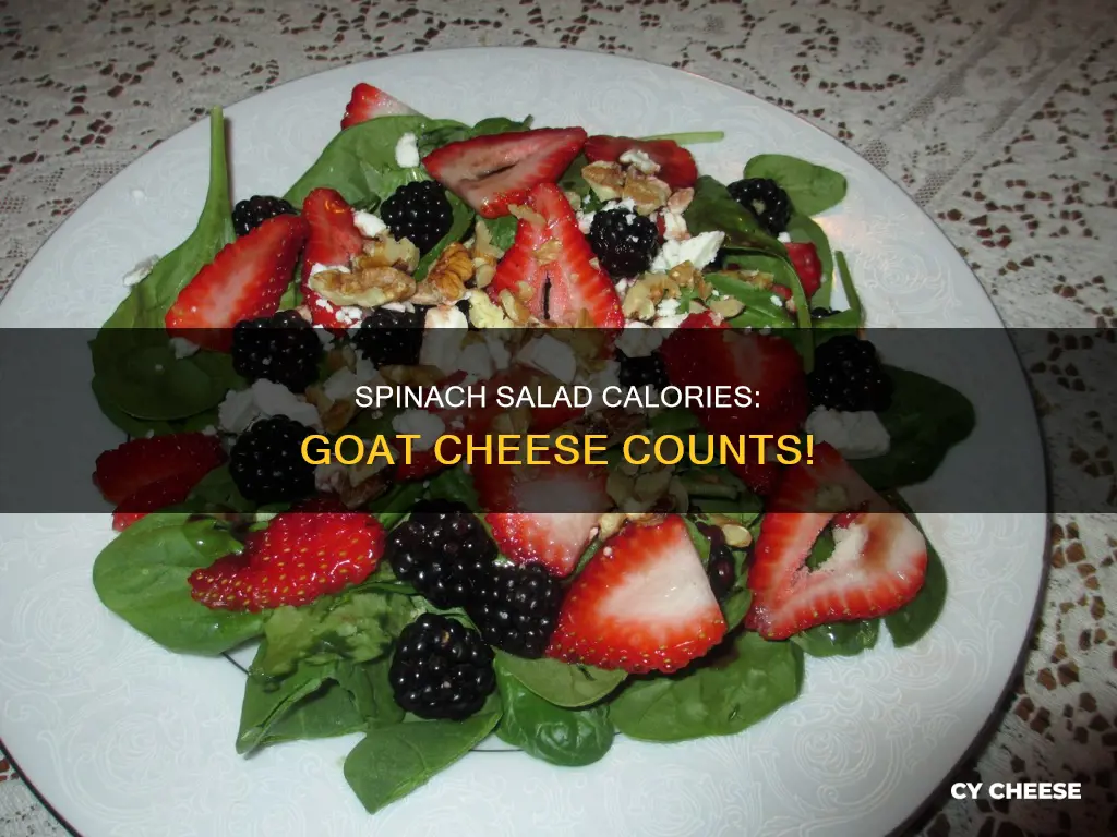 how many calories in a spinach salad with goat cheese