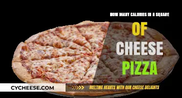 Cheese Pizza: Calories in a Square