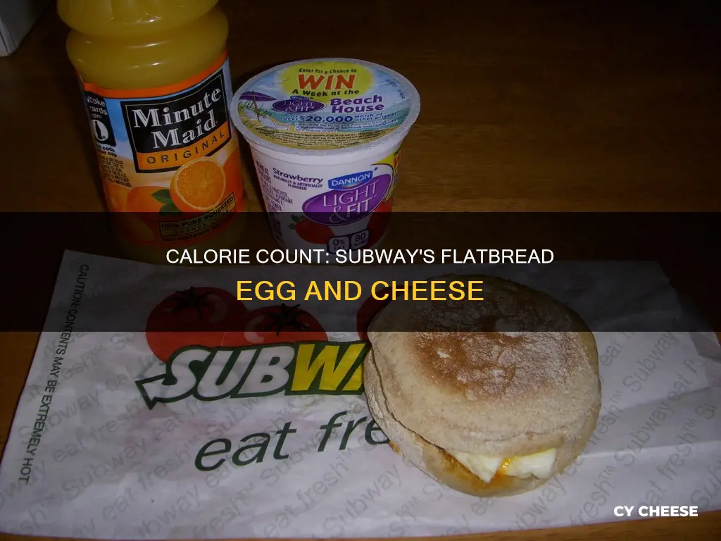 how many calories in a subway flatbread egg and cheese