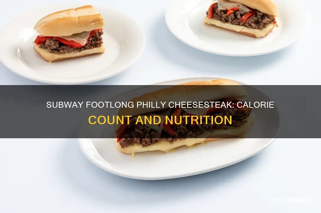 how many calories in a subway footlong philly cheese steak