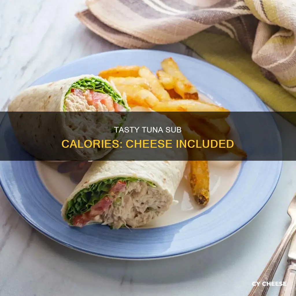 how many calories in a subway tuna sandwich with cheese
