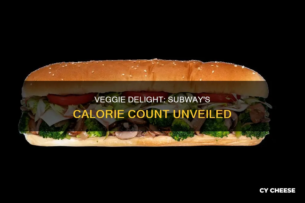 how many calories in a subway veggie sandwich with cheese