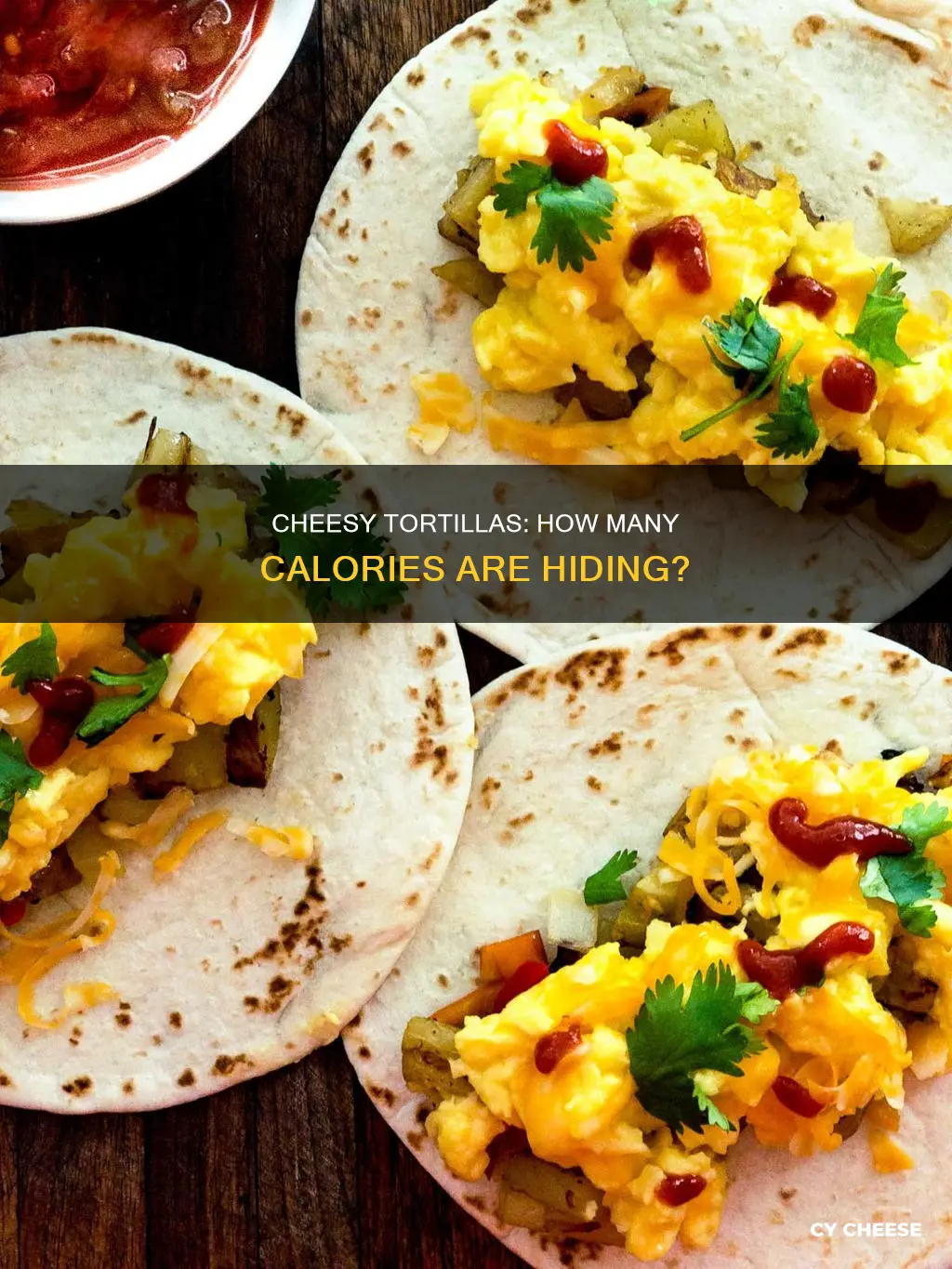 how many calories in a tortilla with cheese