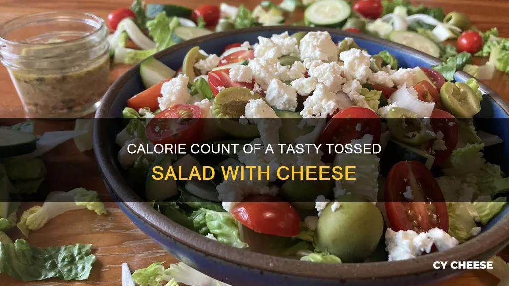 how many calories in a tossed salad with cheese