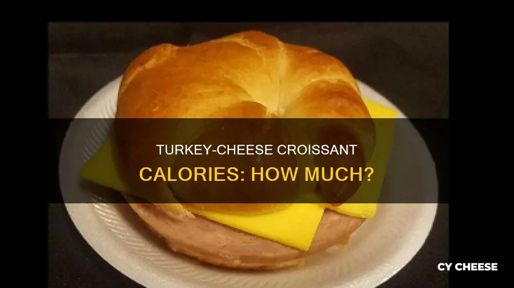 how many calories in a turkey and cheese croissant sandwich