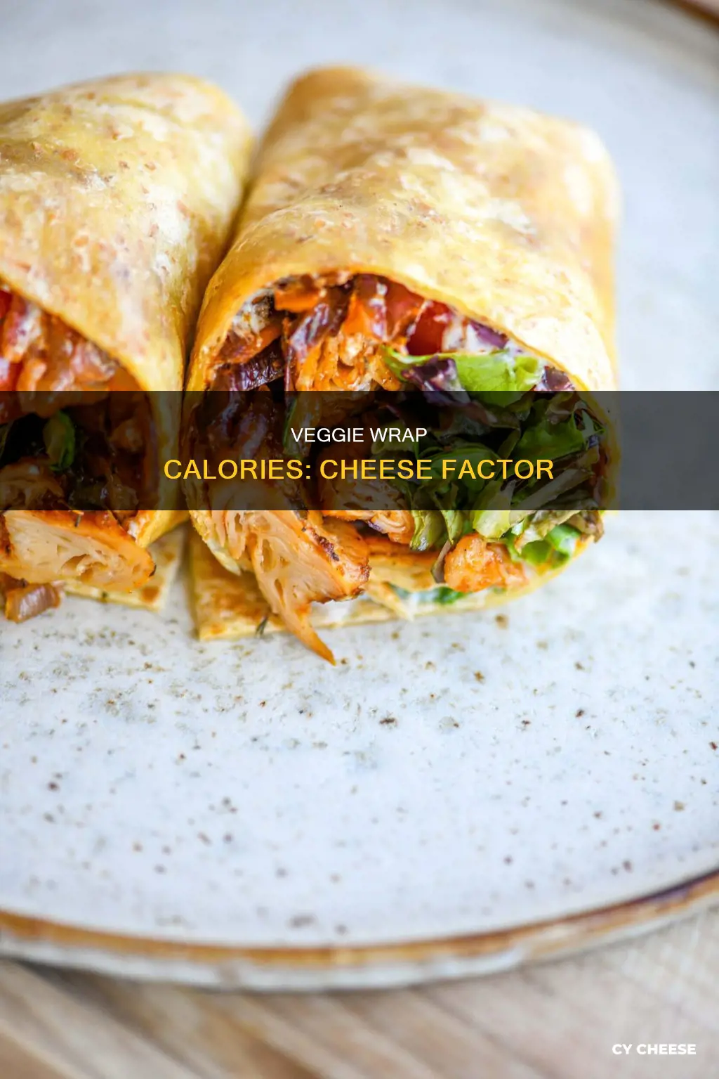 how many calories in a veggie wrap with cheese