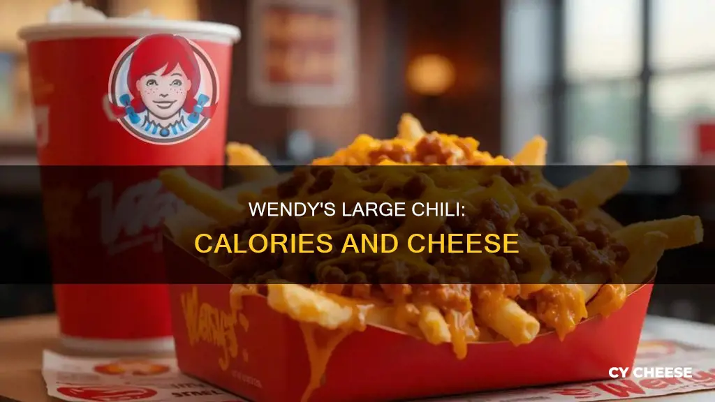 how many calories in a wendy large chili with cheese