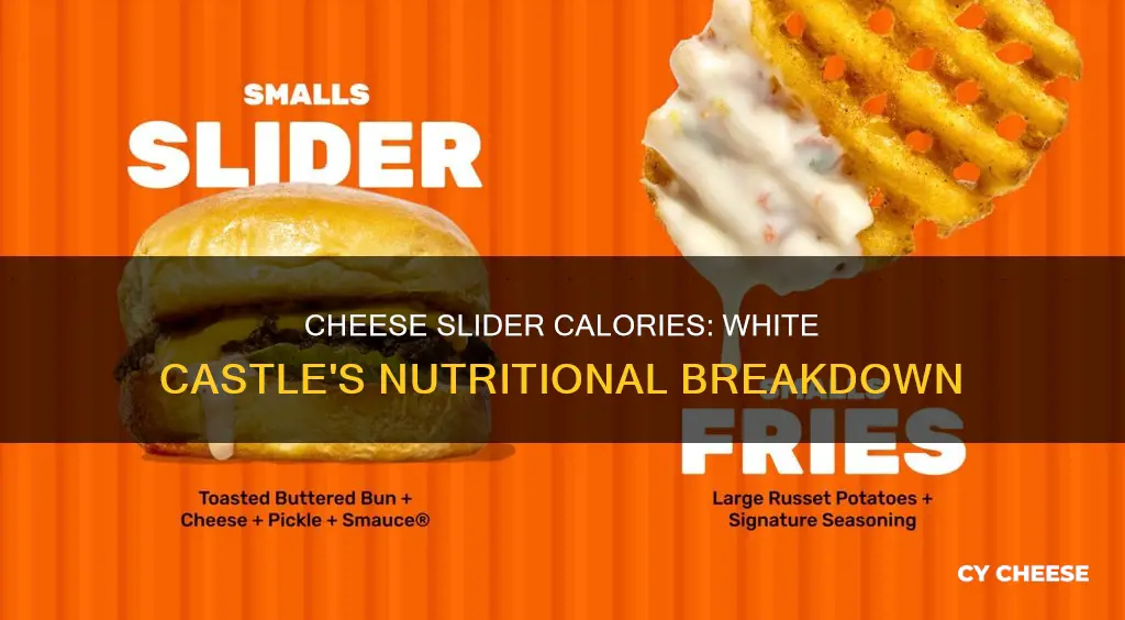 how many calories in a white castle cheese slider