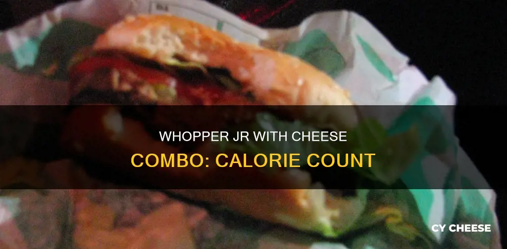 how many calories in a whopper jr with cheese combo
