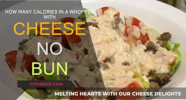 Whopper With Cheese, No Bun: Calorie Breakdown
