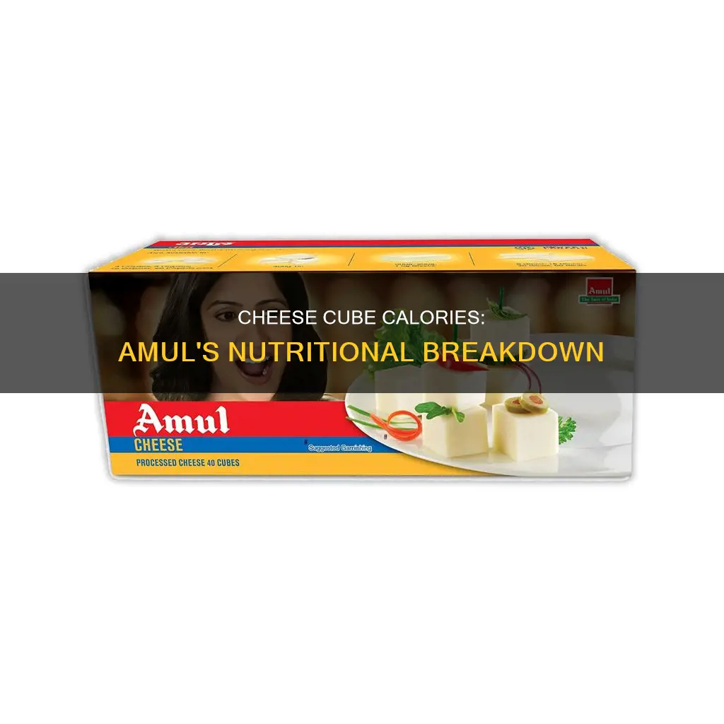 how many calories in amul cheese cube
