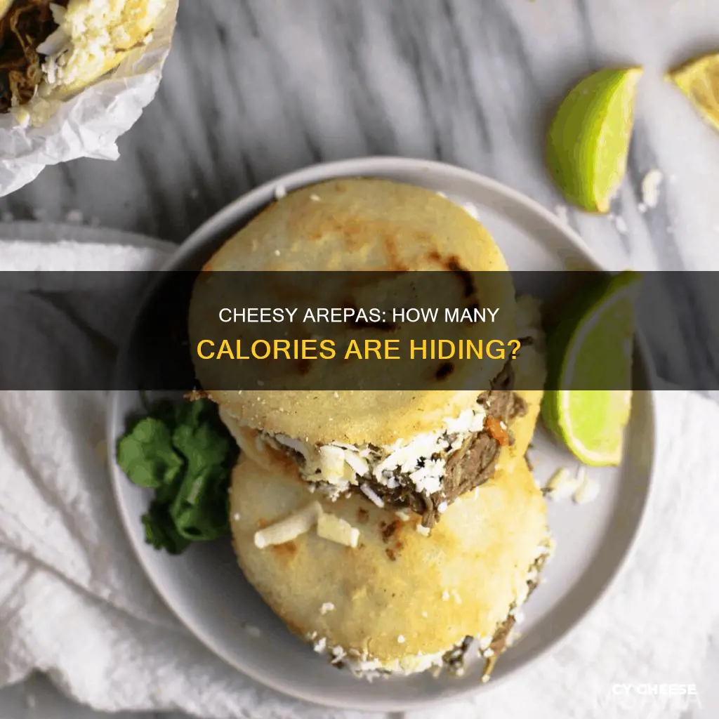 how many calories in arepa with cheese