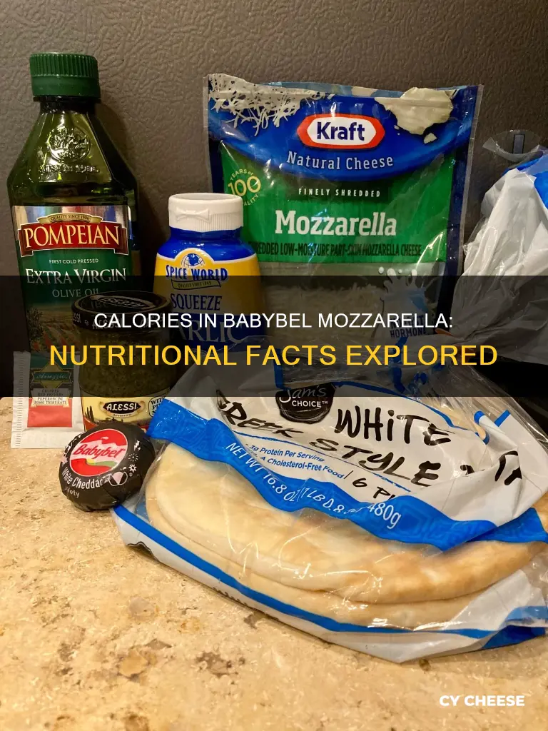 how many calories in babybel mozzarella cheese