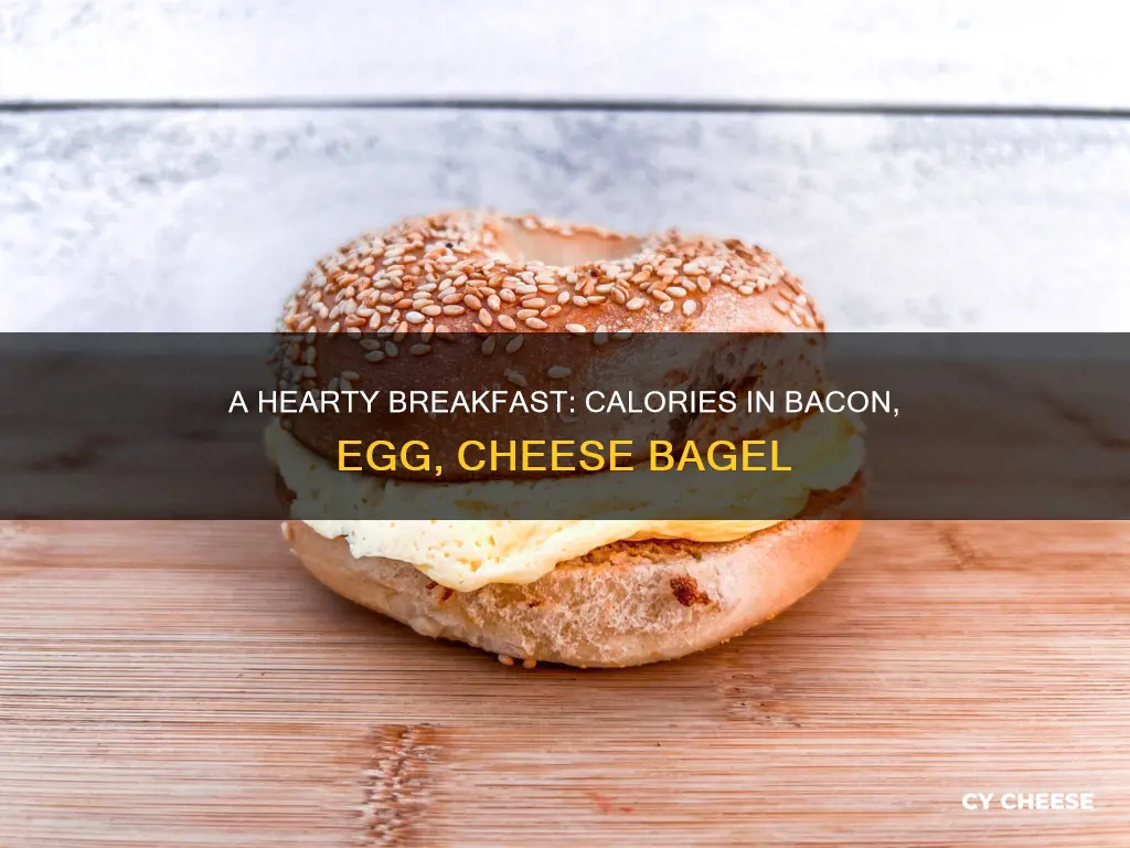 how many calories in bacon egg and cheese bagel