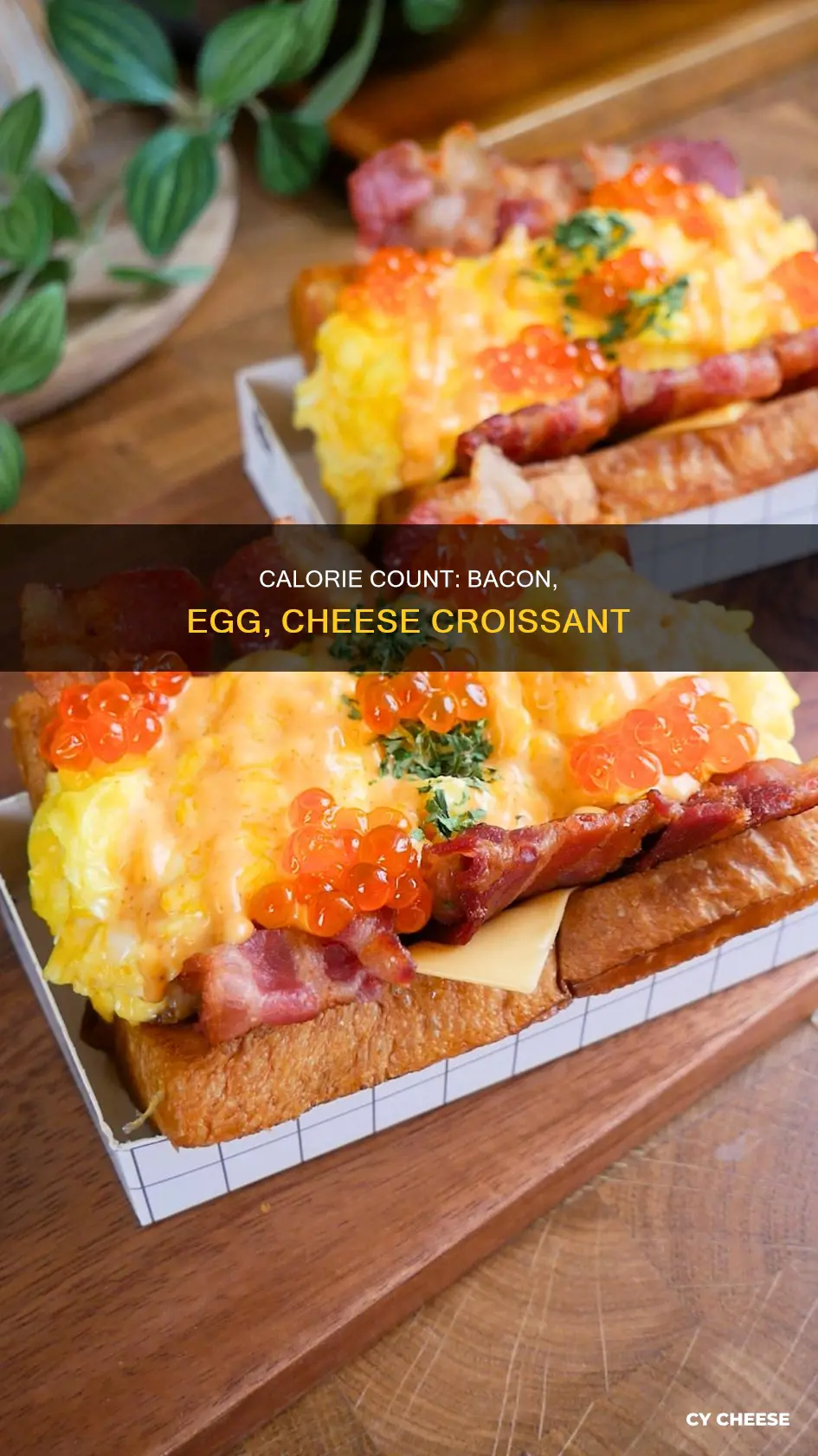 how many calories in bacon egg and cheese croissant
