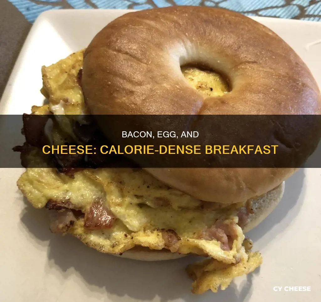 how many calories in bacon egg and cheese